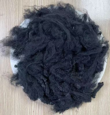 Хорошая цена. Вискозное полиэфирное штапельное волокно 3D 150 мм черного цвета для гребенного прядения онлайн