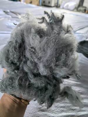 Хорошая цена. Recycled Polyester Staple Fiber 2.5D 51mm Grey OEKO-TEX Certified онлайн
