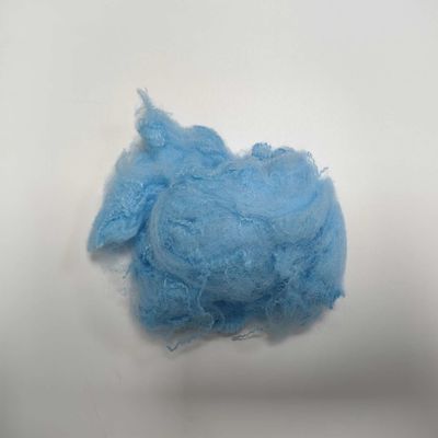 Нетоксичные синие полиэстерные синтетические волокна огнеупорные 76 мм PP Staple Fiber