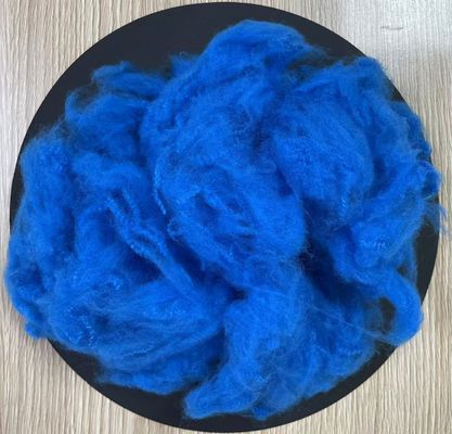 Хорошая цена. Переработанные полиэстерные нитейные волокна 4.5D 51mm Peacock Blue онлайн