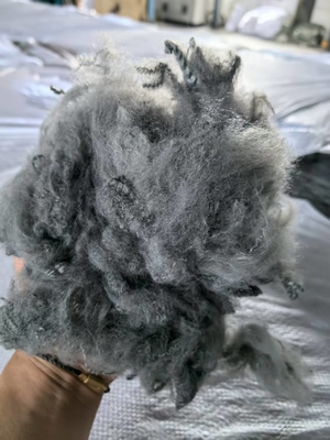 Хорошая цена. Recycled Polyester Staple Fiber 2.5D 51mm Grey OEKO-TEX Certified онлайн
