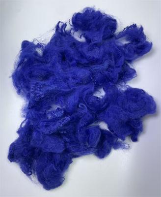 Хорошая цена. Recycled Polyester Staple Fiber with 0.2% Oil Content and 0.7-15dtex Fineness in Sapphire Blue онлайн